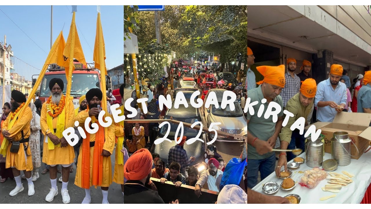 Biggest Nagar kirtan | 2025 | Sis ganj sahib to Nanak pio sahib 