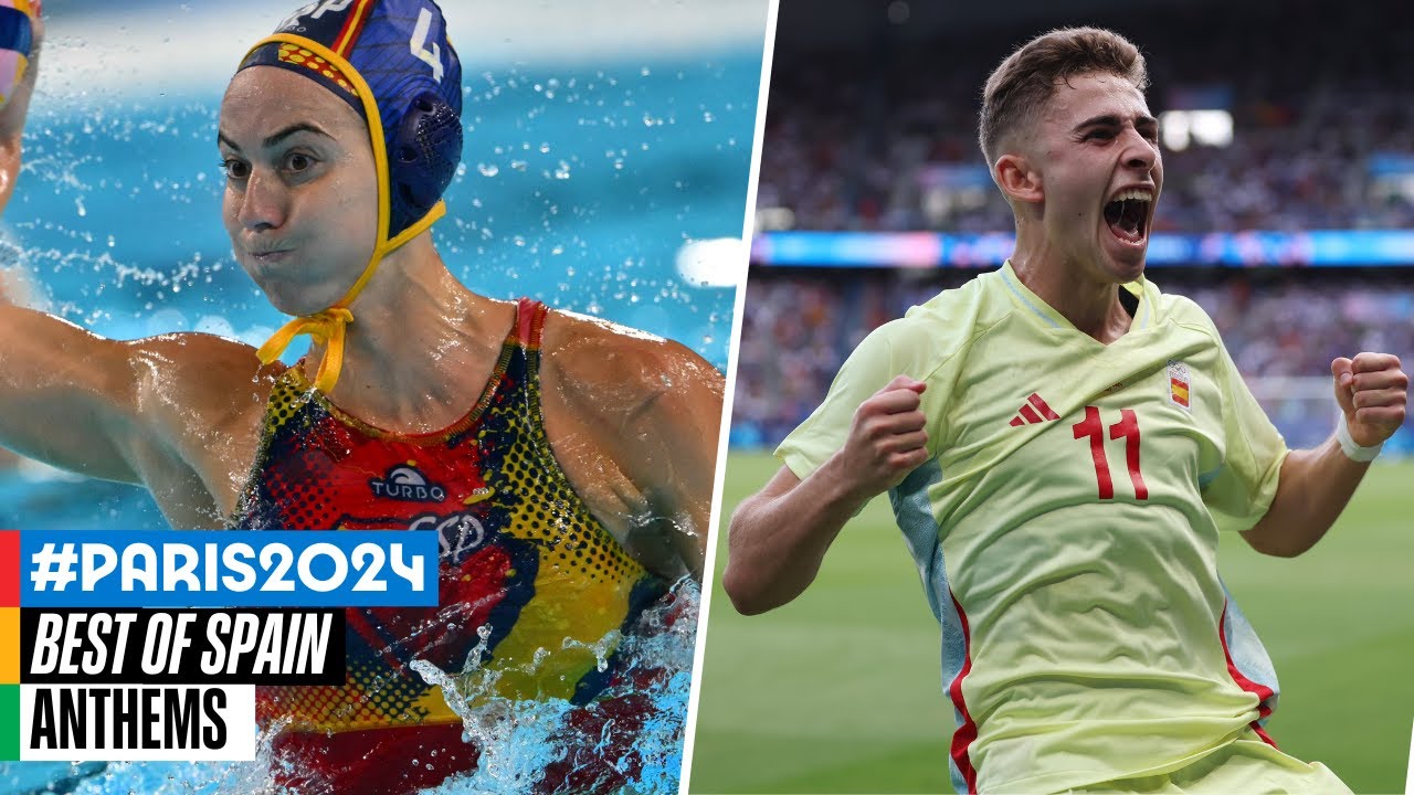Spain Shines Bright at Paris 2024 🇪🇸 | Anthems