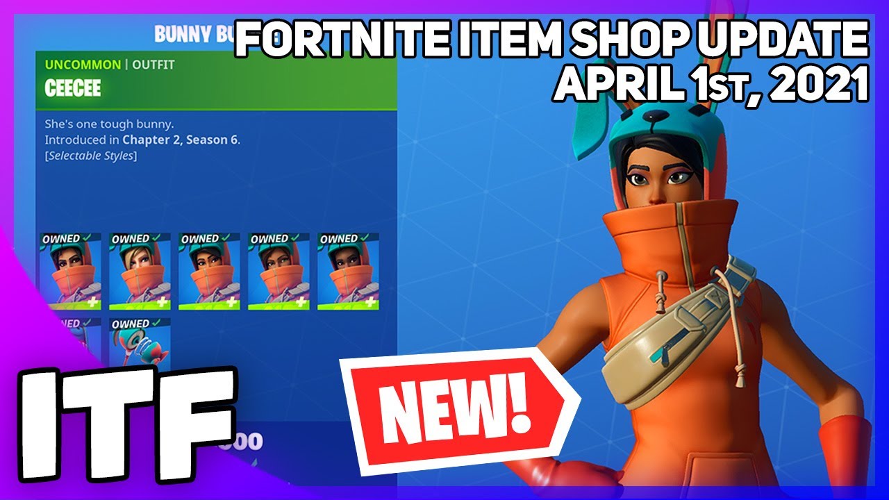 Fortnite Item Shop *NEW* BUNNY BUNDLE! [April 1st, 2021] (Fortnite Battle Royale)