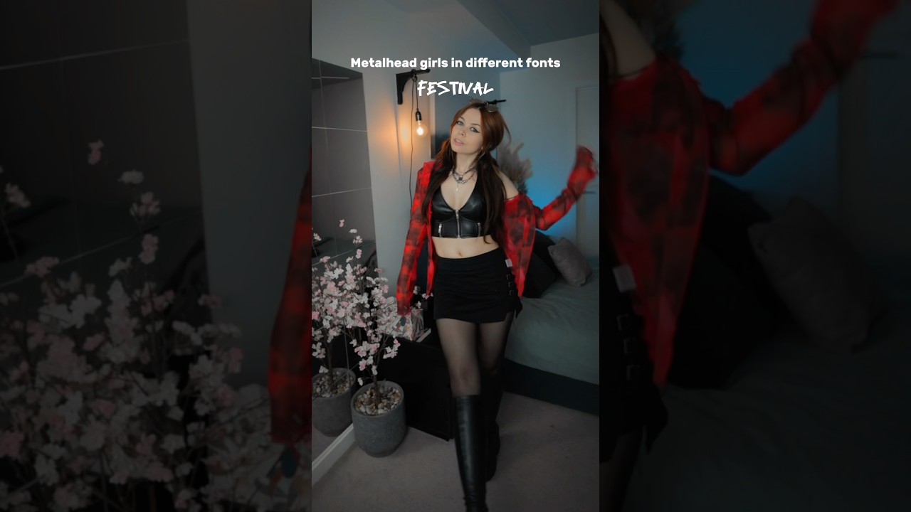 Metal Girls in DIFFERENT FONTS 🤘🏻🎸#alternative #metal #altgirl #metalhead #rock #fashion #outfit