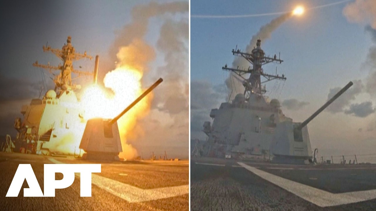 WATCH | Pentagon Shows Tomahawk Missile Barrage From USS Bainbridge on Iran Targets | APT