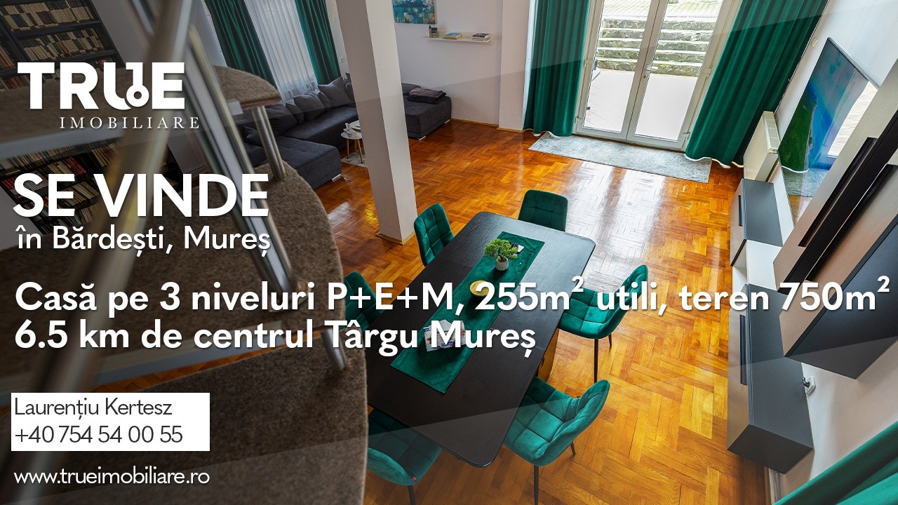 🏡 Casă individuală 255 m² utili – Bărdești, Mureș