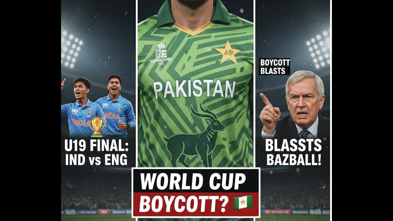 Pakistan’s WORLD CUP BOYCOTT? 🇵🇰 | U19 World Cup Final: India vs England | Boycott Blasts Bazball!