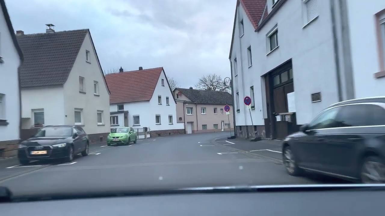 Driving from the Steinfurth to Rockenberg Hessen
