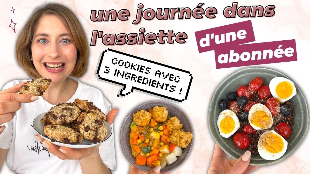 24h dans son assiette: elle a perdu 17KG avec mon rééquilibrage alimentaire 😱😱| cookie 3 ingrédients