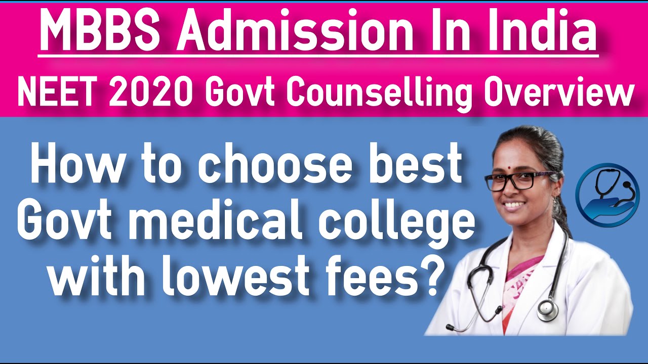 MBBS Admission In India Through Government Medical Counselling 2020 -Overview of Process / Procedure