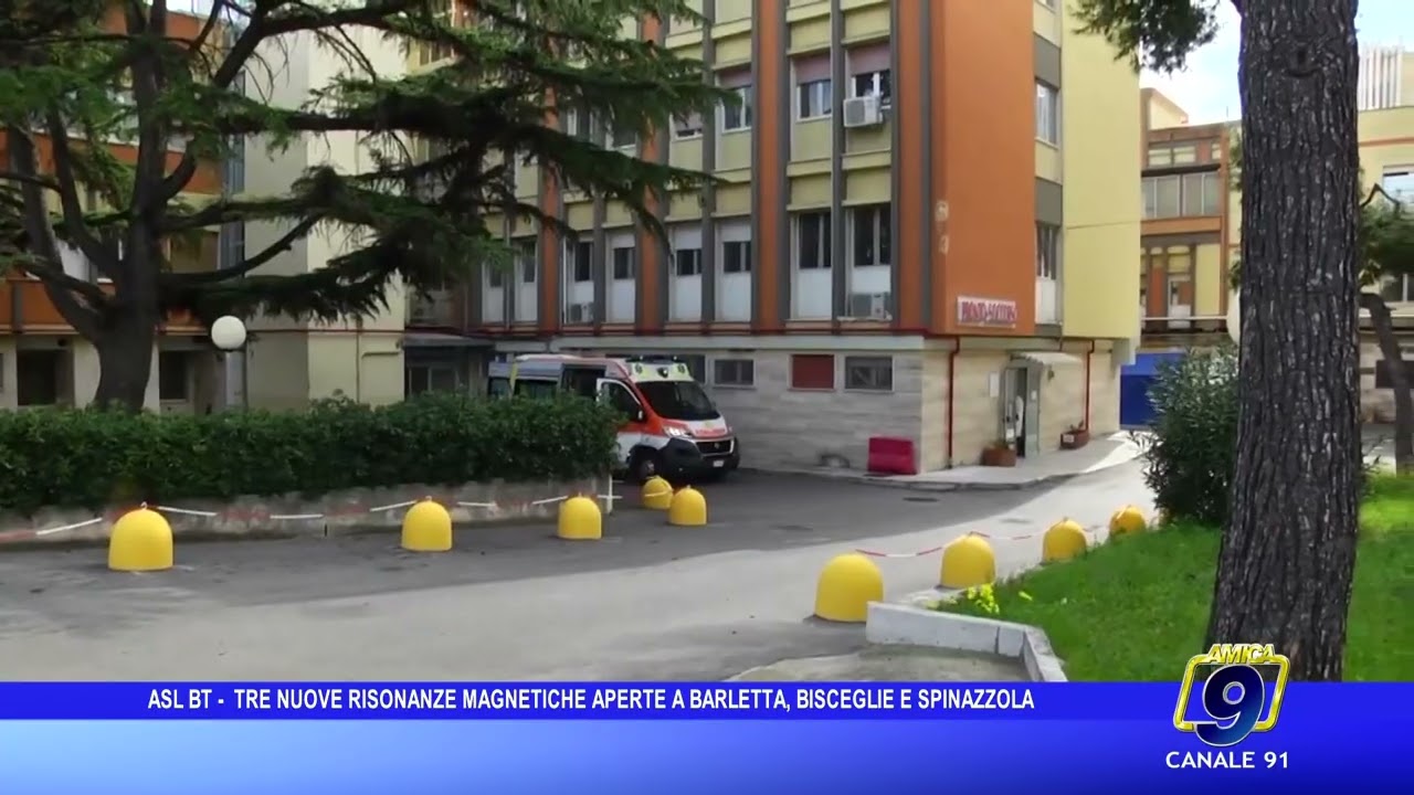 ASL BT, tre nuove risonanze magnetiche aperte a Barletta, Bisceglie e Spinazzola