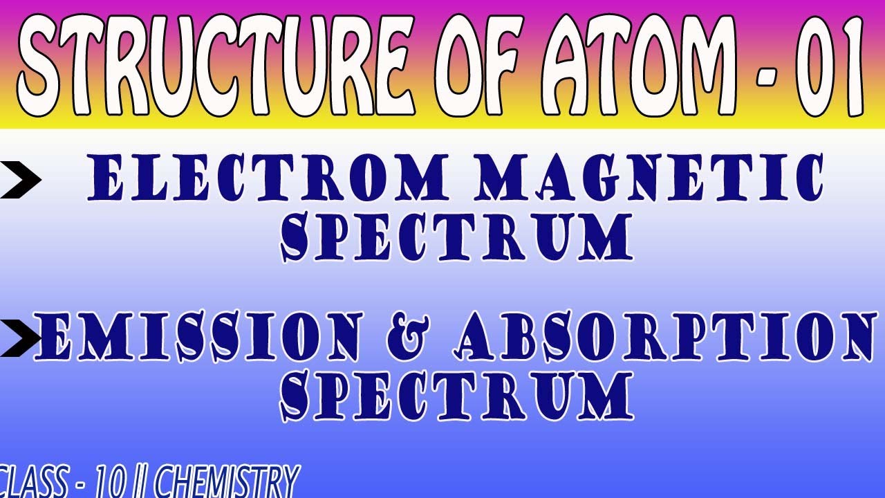 STRUCTURE OF ATOM 01/ELECTROMAGNETIC SPECTRUM / CLASS 10/ CHEMISTRY