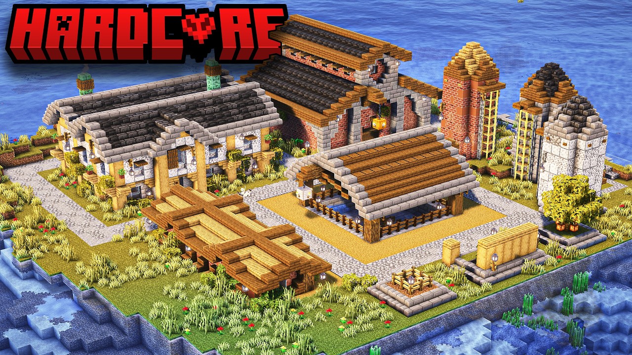 I Built 10 AESTHETIC Automatic Farms In HARDCORE Minecraft