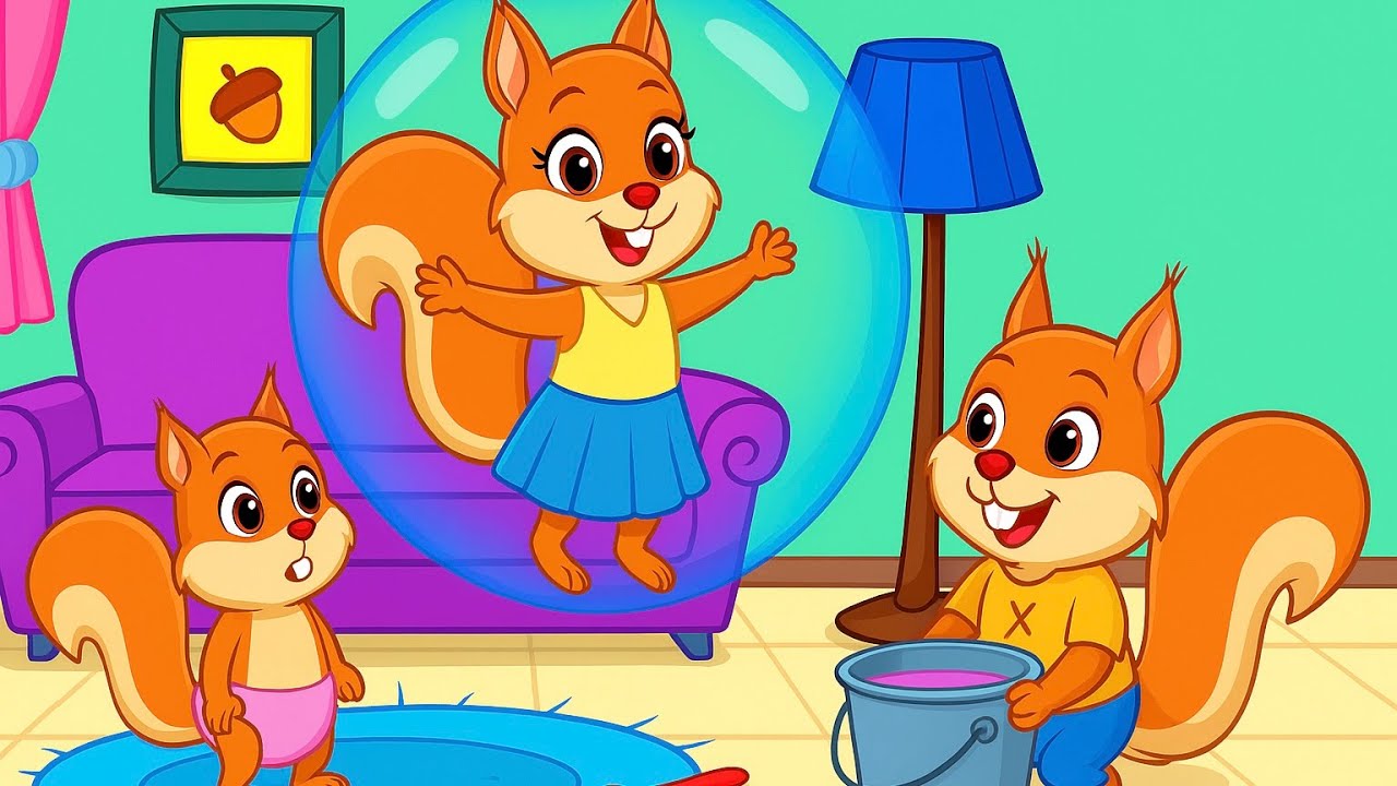 Bridie Squirrel in English - SOAP BUBBLES 🫧🫧🫧 - Cartoon for Kids 4K