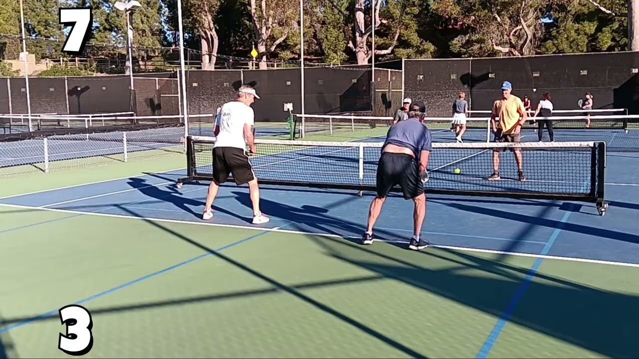 Pickleball Men's Doubles, Challenge Game. Greg & Greg vs Ed & KC game 3
