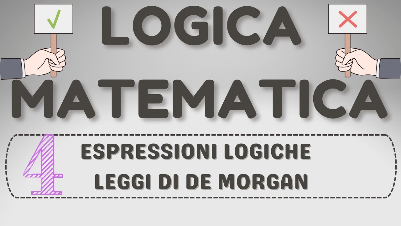 #4 Logica matematica - espressioni logiche e leggi di De Morgan