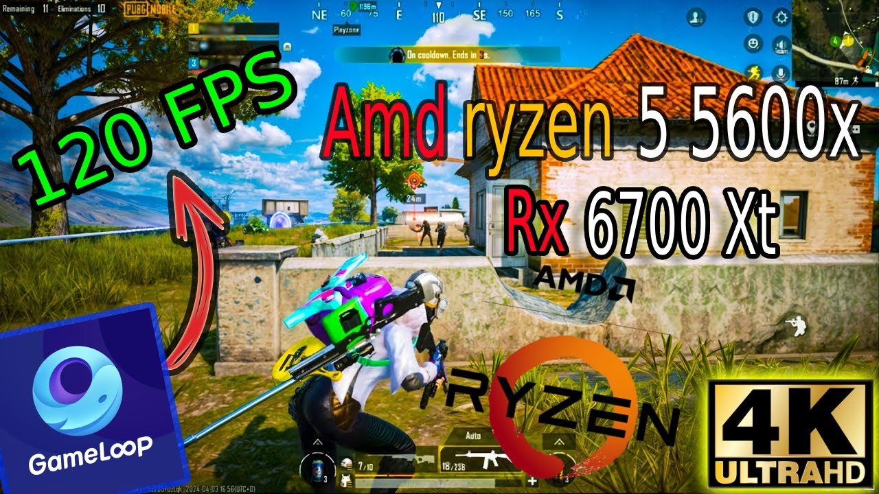 ULTRA HD 120 FPS PUBG MOBILE Gameloop  Rx 6700 Xt  Amd ryzen 5 5600x 32G RAM 🔥 Best Settings 2024 🔥
