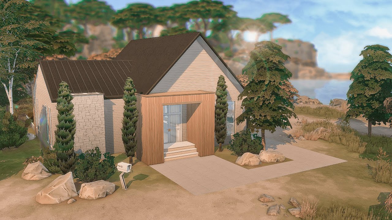 Modern scandinavian house | The sims 4 | No cc | Stop-motion