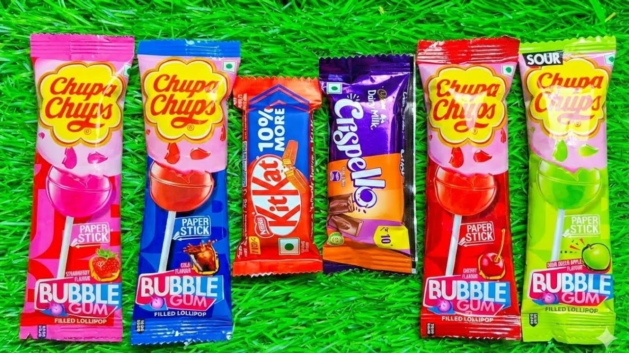 Asmr Unboxing Candy Lollipops and Chocolate Satisfying Video