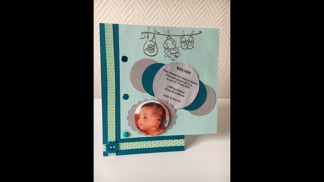 DIY - L'astuce pour réaliser un FAIRE-PART de NAISSANCE créatif