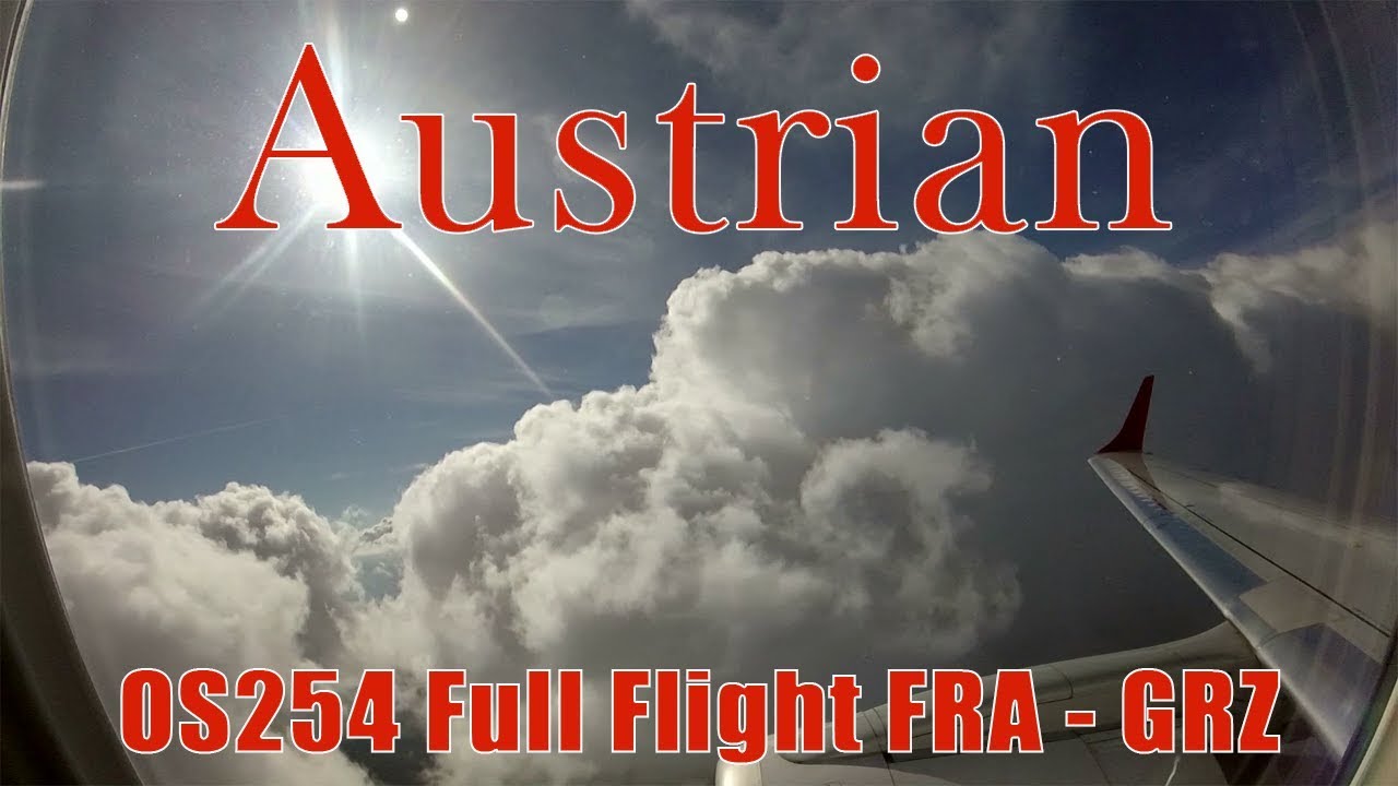 FULL FLIGHT Austrian Airlines Embraer 195 from Frankfurt to Graz | OS254