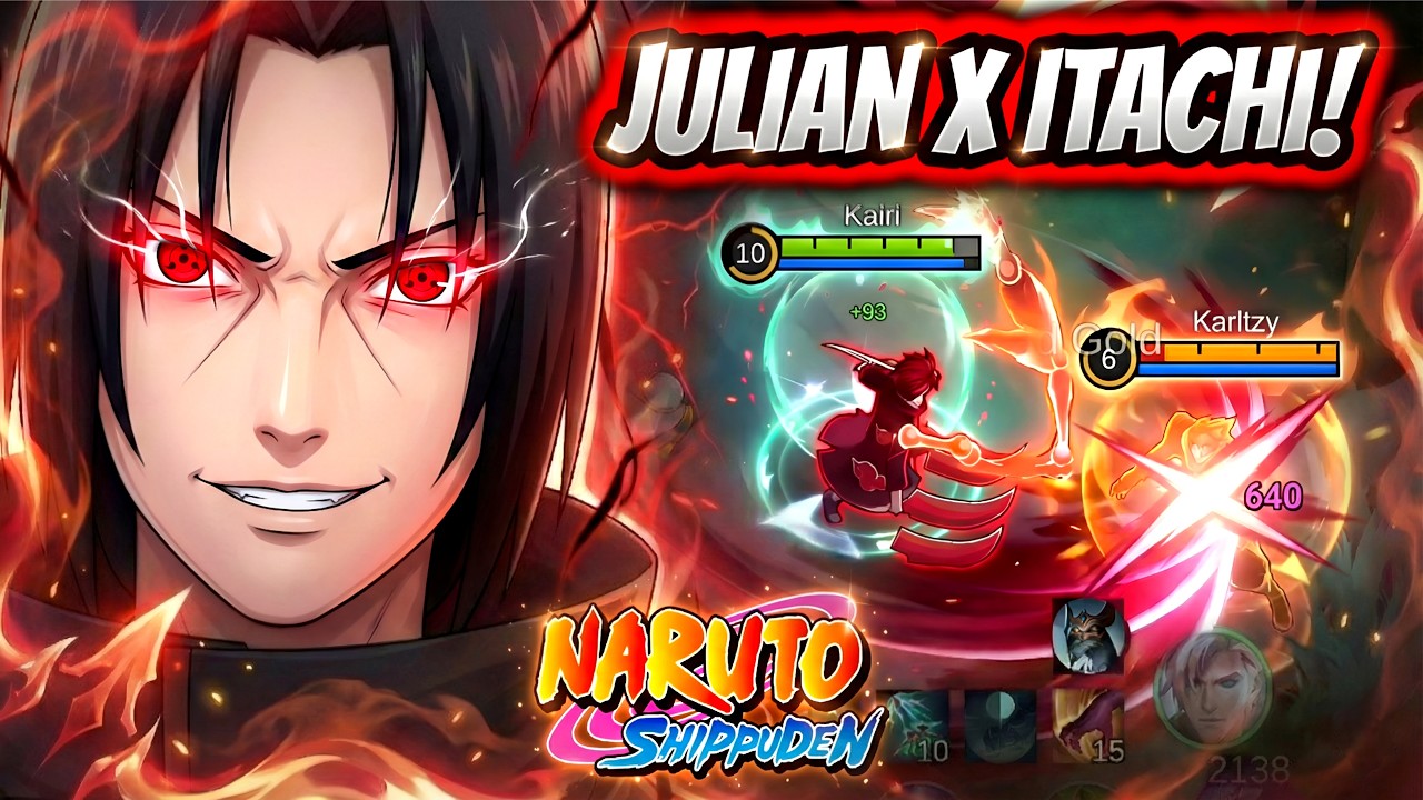 ¡EXPLOTA A TODOS CON LA NUEVA SKIN ITACHI x JULIAN! ¡NARUTO x MOBILE LEGENDS PARTIDA INSANA!