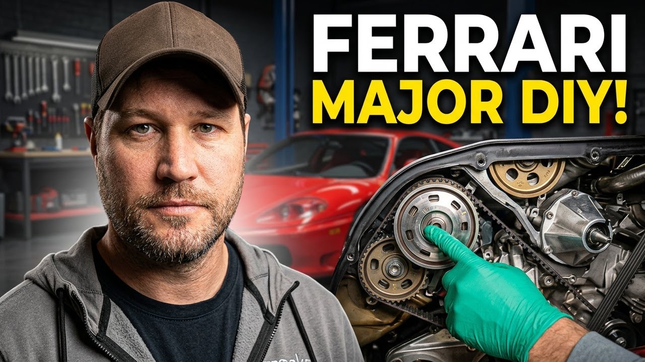 Самостоятельная замена ремня ГРМ и вариатора выпускного распредвала на Ferrari 360.