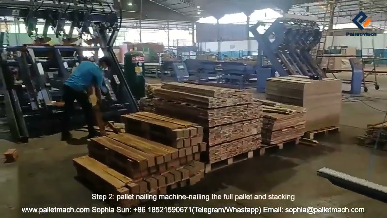 Pallet nailing machine #europallet #indonesia #palletmachine