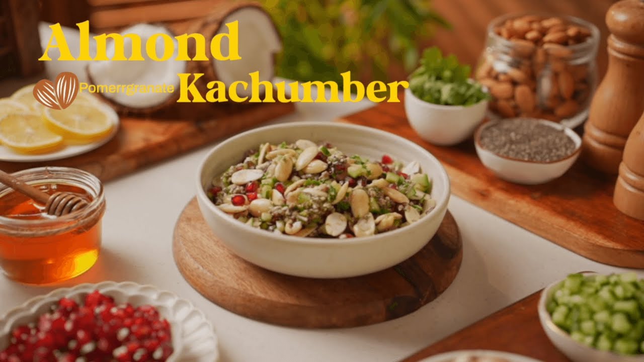 Almond Pomegranate Kachumber