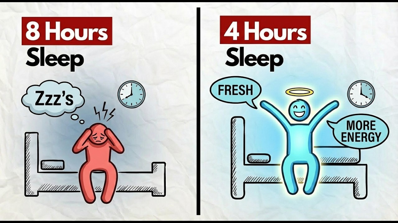 How to Sleep LESS hours and wake up FRESH (psychology explains)