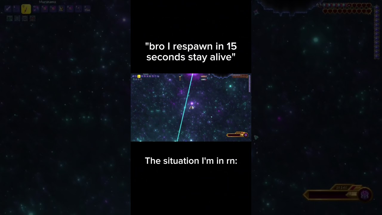 Longest 15 seconds of my life #shorts #terraria #infernum #calamity