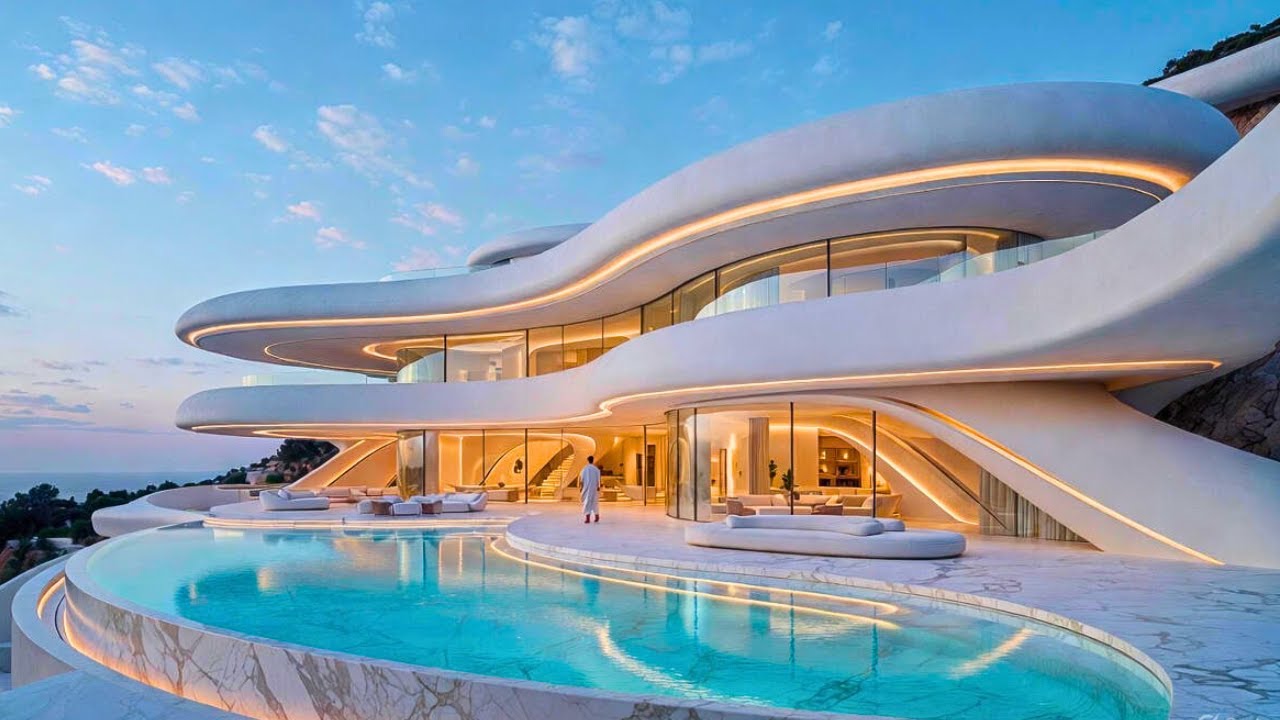 An Exclusive Look Inside an Ultra Modern White Luxury Mansion Multimillion Dollar Tour | Royal Homes