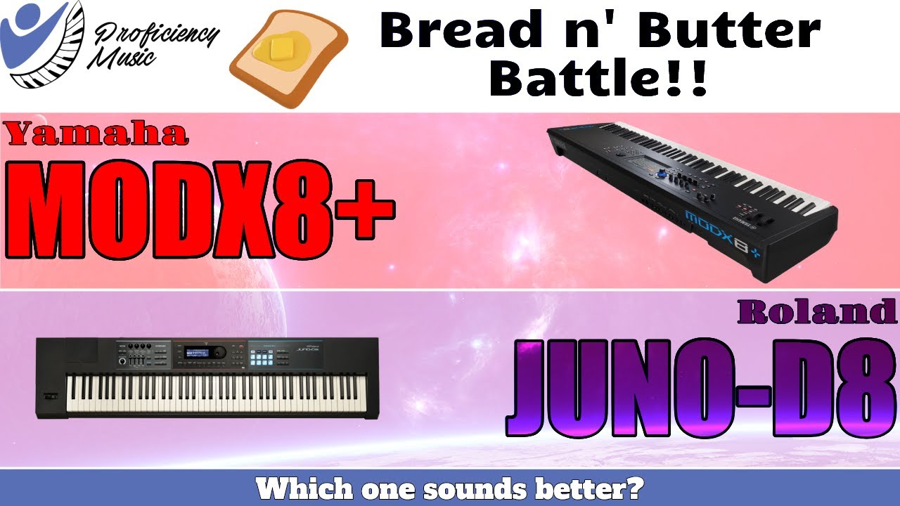 Yamaha MODX8+ vs Roland JUNO-D8: Bread 'n Butter Sounds Comparison!