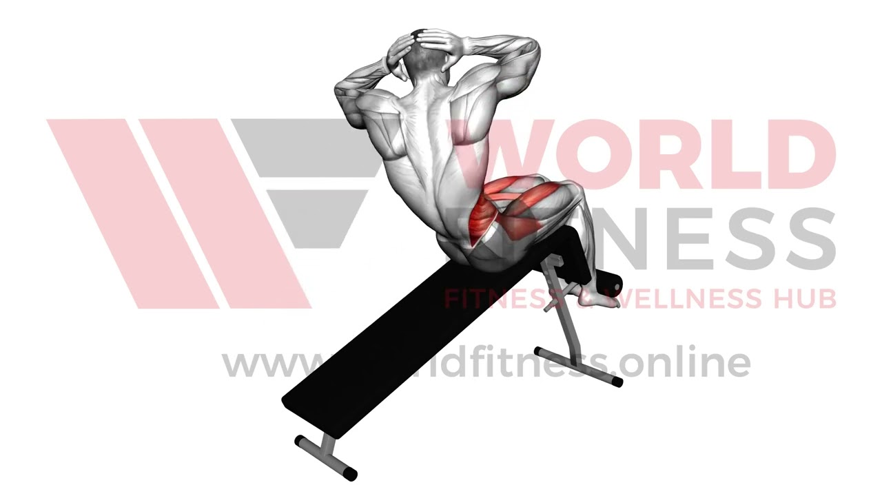 Incline Twisting Sit up Demo