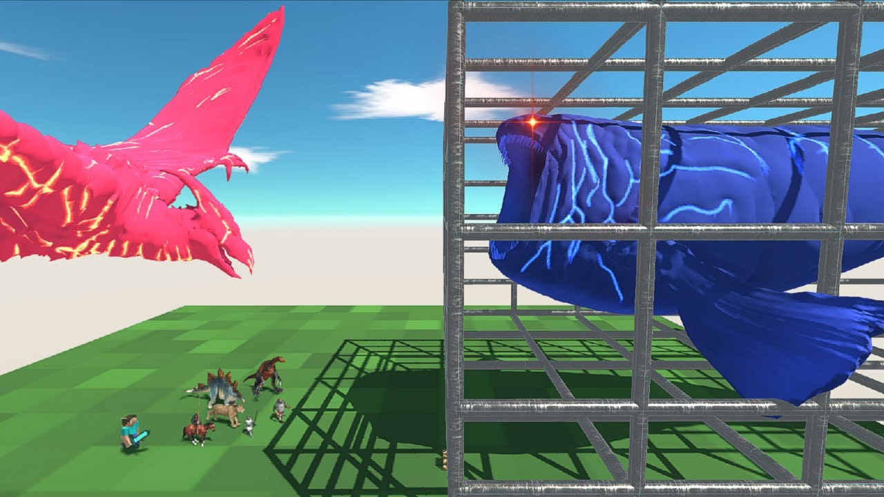 UNLOCK MONSTER BLUE BLOOP AND LET HIM FIGHT KAIJU RED RODAN - Animal Revolt Battle Simulator
