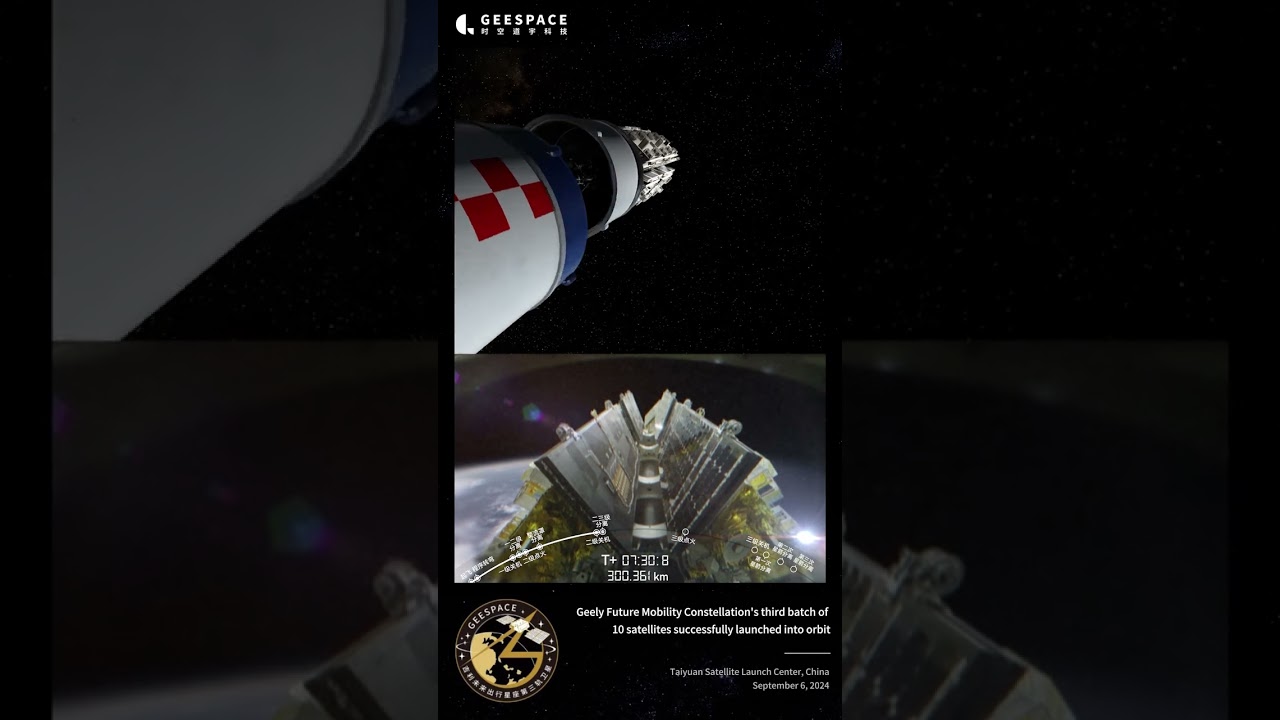 Geely's Future Mobility Constellation&rsquo;s third batch of satellites successfully launched