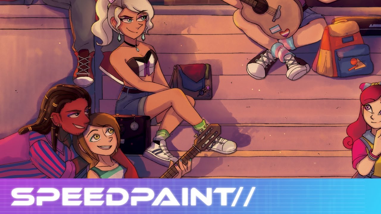 Happy Pride 2022 Speedpaint! (OCs) I Photoshop & Clip Studio Paint