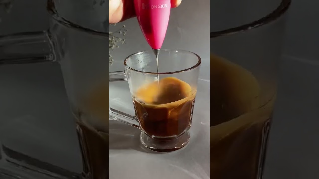 Foamy instant black coffee. ☕️