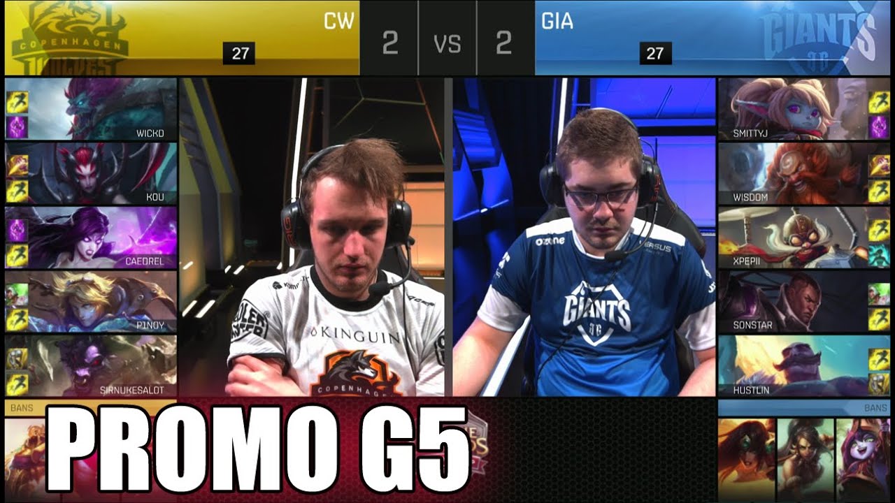 Giants vs Copenhagen Wolves | Game 5 S6 EU LCS Summer 2016 Promotion Tournament | GIA vs CW G5 1080p