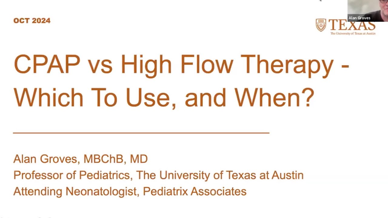 CPAP vs High Flow Therapy - Which to Use, and When?   Dr. Alan Groves - Online with Experts