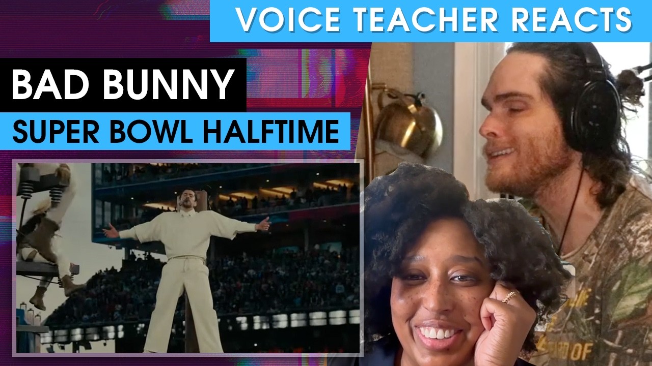 Bad Bunny seems like a Good Man - Voice Teacher Reacts to Bad Bunny's Halftime Show