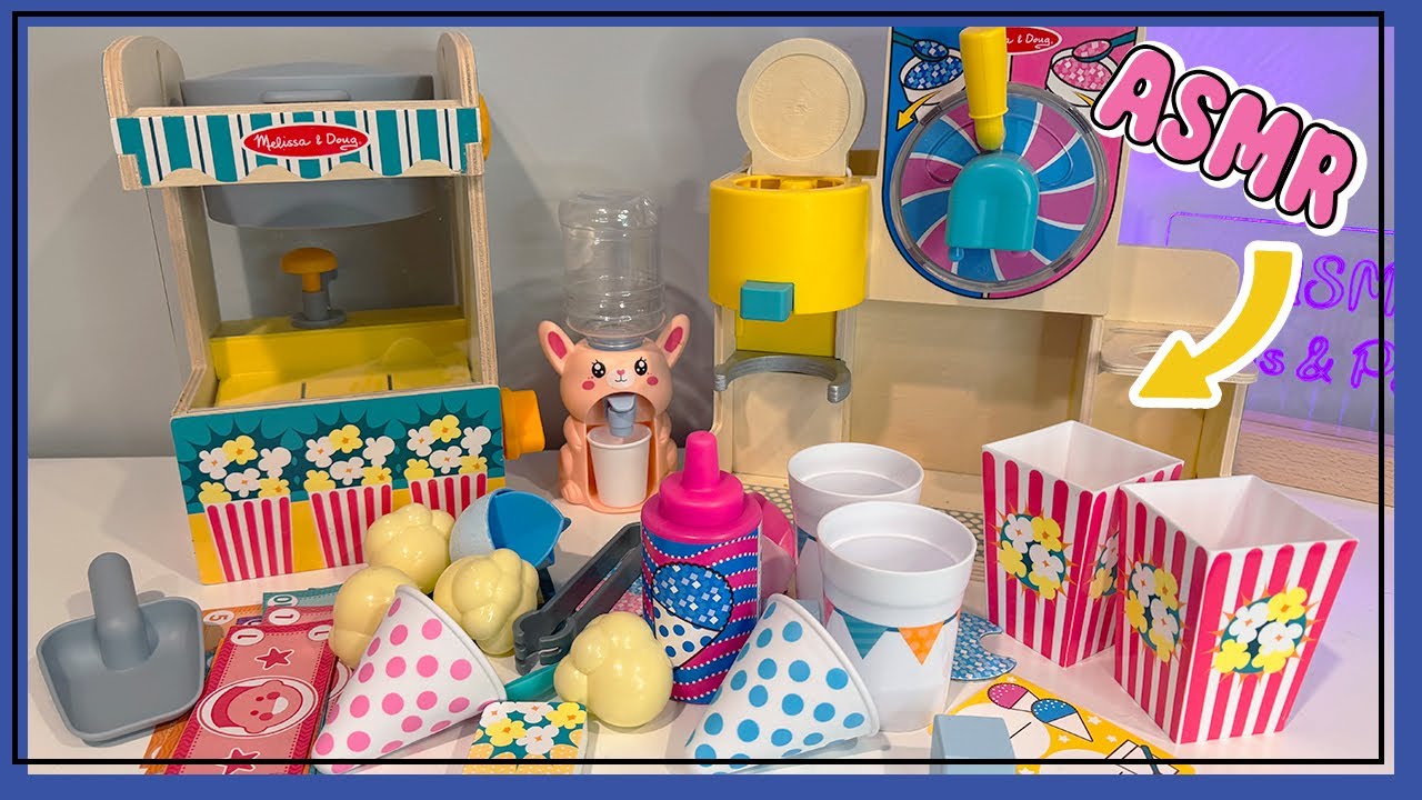 ASMR 🍧🍿 Organizing & Playing with Melissa & Doug Fun at the Fair | Tingly Wooden Sounds | No Talking