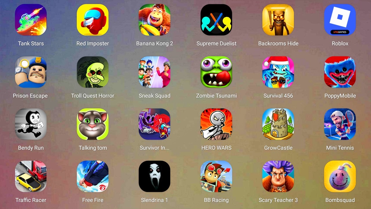 Roblox,Save the Fish,Subway Surfers City,Hide N' Prank,Red Ball 4,Race Master 3D,Poppy Playtime 4...