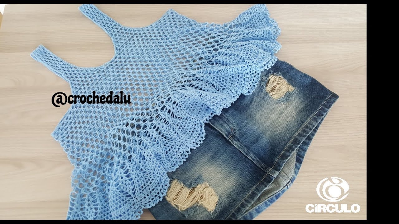 Blusa regata em crochê - Parte 2