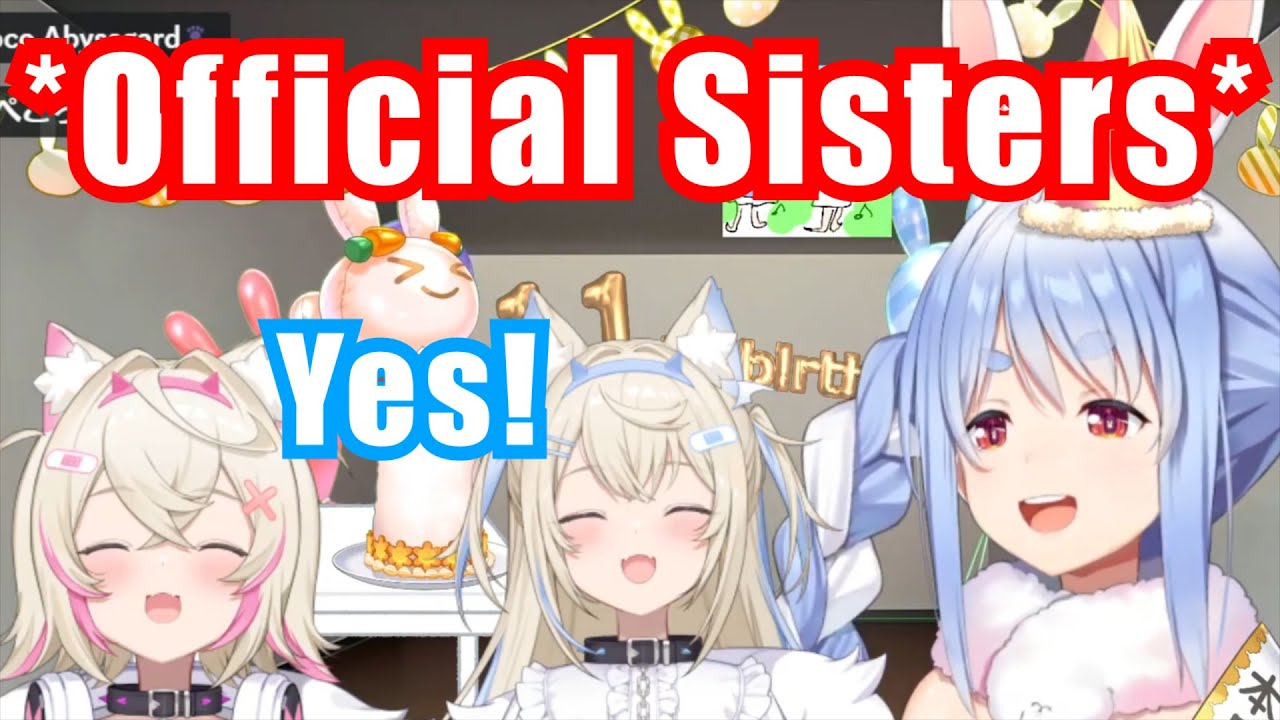 Pekora And FUWAMOCO Are Officially Sisters【Hololive/Usada Pekora】