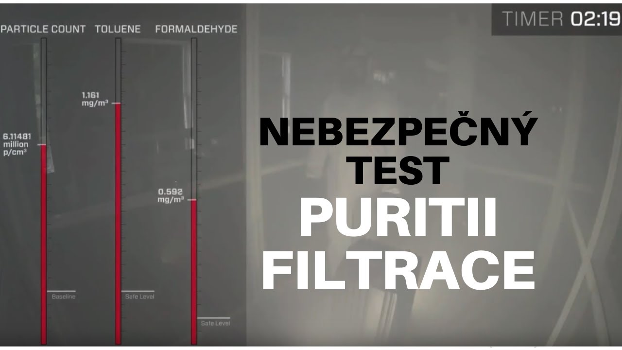 Život nebezpečn&yacute; test filtrace vzduchu Puritii
