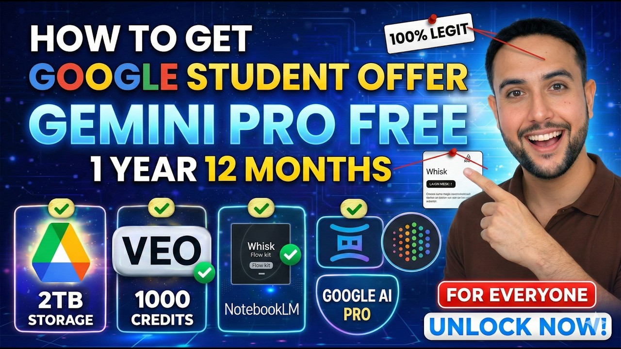 12 Months Gemini Pro For students  ! Step-by-Step Student Verification Guide