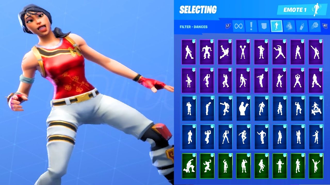 SCARLET DEFENDER SKIN SHOWCASE WITH ALL FORTNITE DANCES & EMOTES