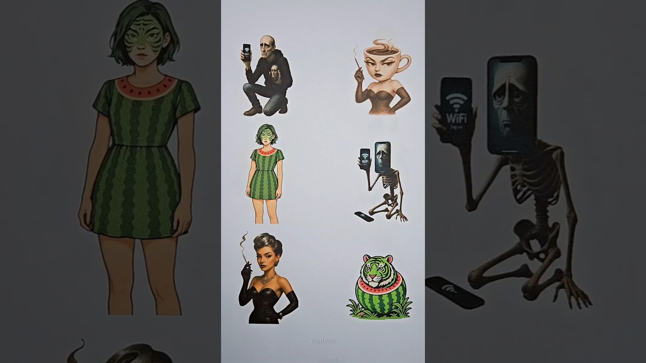 Guman Italian Brainrot Memes Matching Puzzle Art 