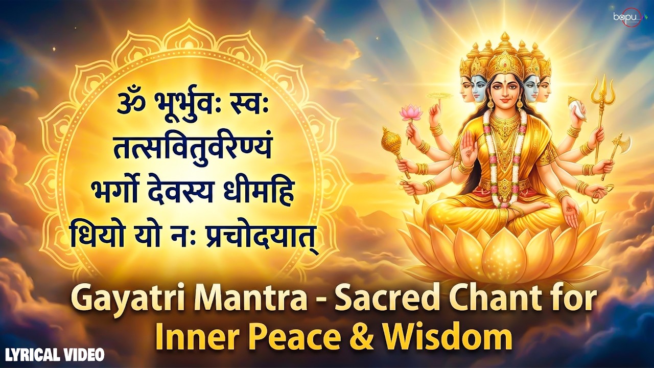 Gayatri Mantra 108 Times 🕉️ (Lyrical Video) | Om Bhur Bhuva Swaha | Gayatri Mantra | गायत्री मंत्र