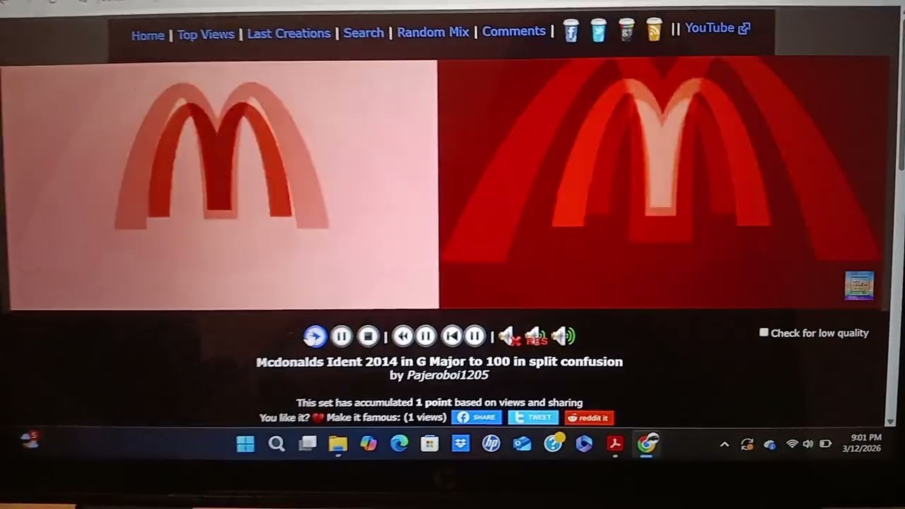 McDonald's Ident 2014 in G Major Collection (G Major to 100) in Split Confusion