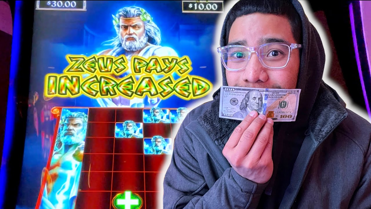 WINNING BIG On The ZEUS Slot Machine In Las Vegas!!