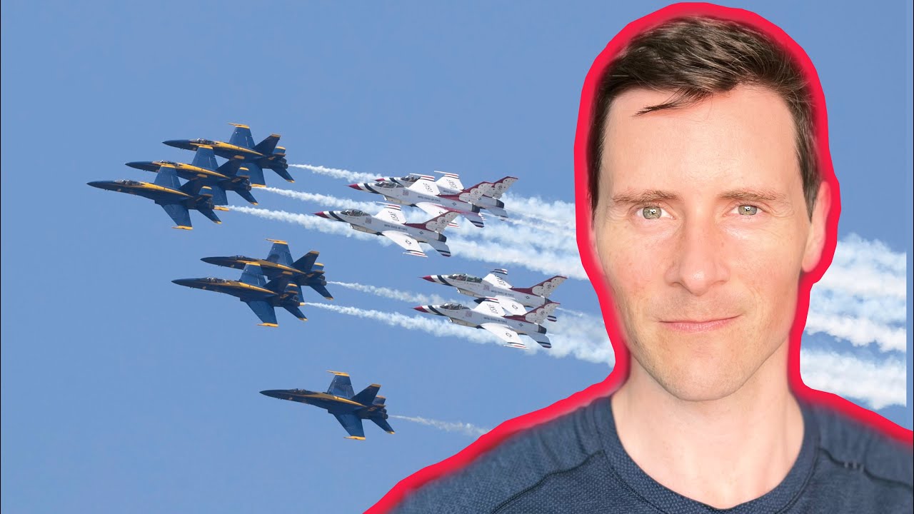 Blue Angels Fly with Air Force Thunderbirds!