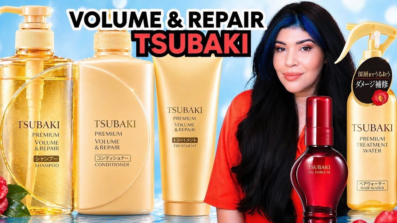 🇯🇵 TSUBAKI PREMIUM VOLUME & REPAIR: Nutrição intensa e maciez